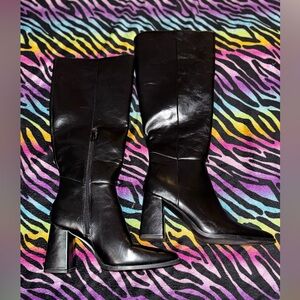 Elegant Black Knee-High Boots